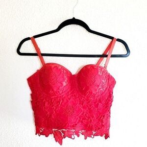 Love J Womens Bustier Red S Convertible Push Up Padded Underwire Sexy Corset